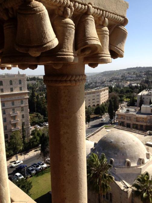 view from the Bell Tower Observation Dech at the YMCA 3 Arches hotel in Jerusalem view from the Bell Tower Observation Dech at the YMCA 3 Arches hotel in Jerusalem