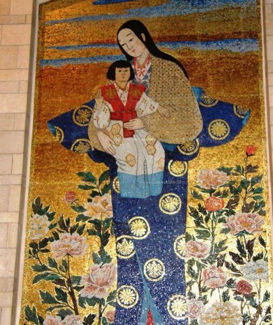 Japanese Madonna and Child painting in Nazareth's Church of the Annunciation Japanese Madonna and Child painting in Nazareth's Church of the Annunciation