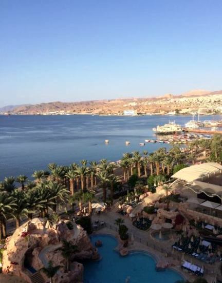 beautiful view of eilat from our dan hotel room