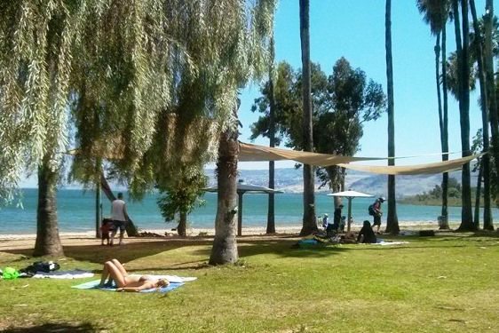Hukok North Beach on the Sea of Galilee, Israel