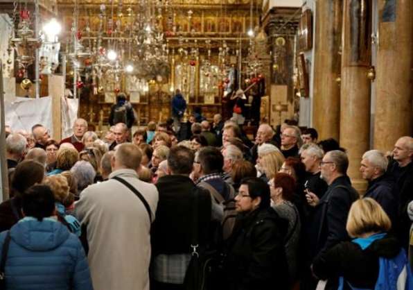 Bethlehem Group tour at the Church of the Nativity