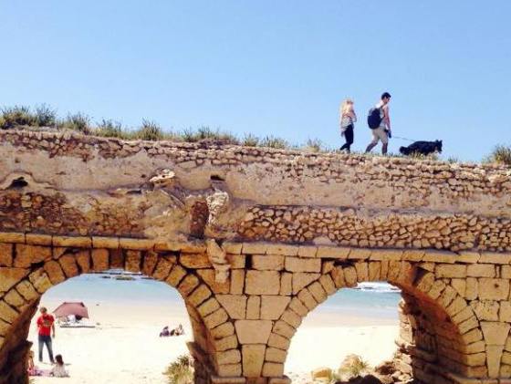 Caesarea Aqueduct Beach in Israel