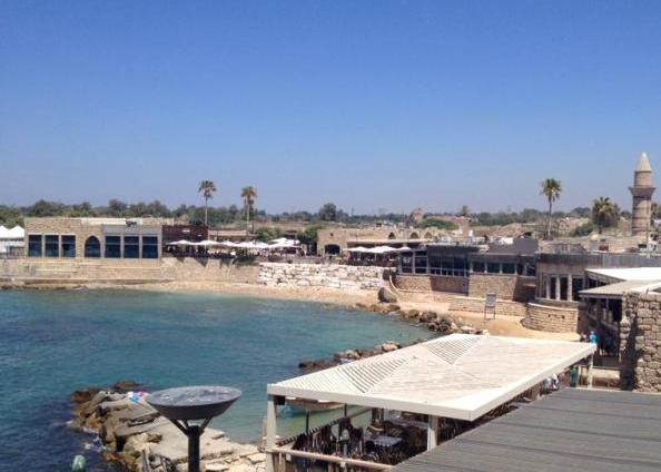 The Caesarea harbor and ancient port The Caesarea harbor and ancient port
