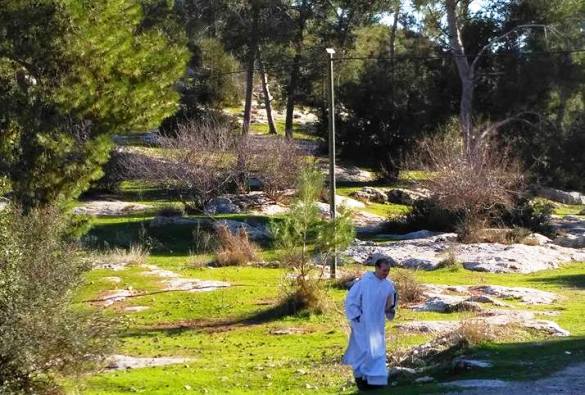 Grounds of the church at Beit Jamal Christian sites in Israel