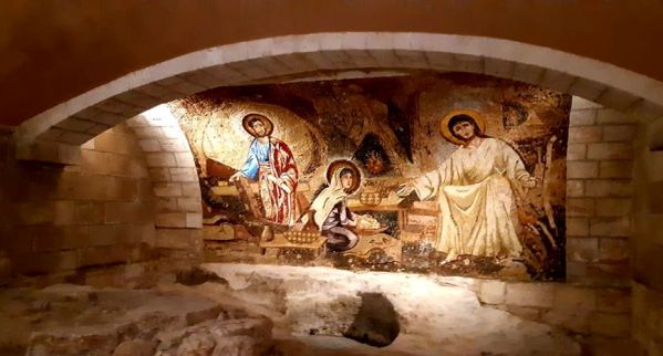 crypt of Joseph's carpentry workshop at St. Joseph's church in Nazareth in the north of Israel crypt of Joseph's carpentry workshop at St. Joseph's church in Nazareth in the north of Israel