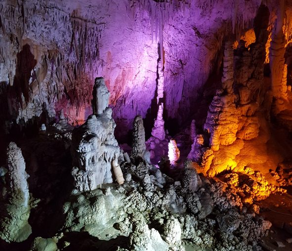 Stunning stalacite cave in the Judean Hills near Jerusalem