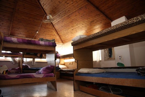 dorm beds at the Heritage Hostel in the Old City Jerusalem