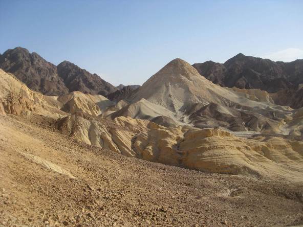 Hiking in the Eilat Mountains in the south of Israel