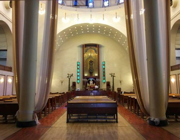 Beautiful interior of the Great Synagogue of Tel Aviv on Allenby Street Beautiful interior of the Great Synagogue of Tel Aviv on Allenby Street