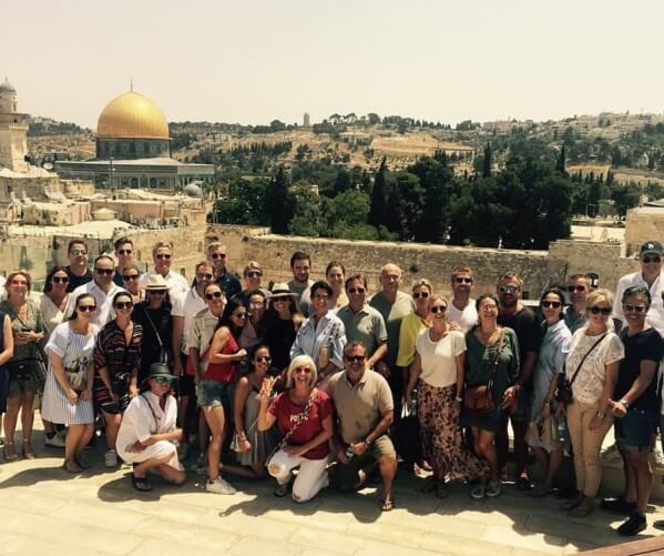 tour of Jerusalem for the wedding party before the event in Israel
