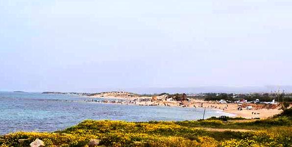 Beaches lining the Israel Mediterranean coastline