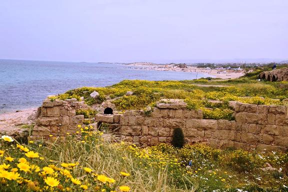 Israel Trail along the Mediterranean Sea near Caesarea