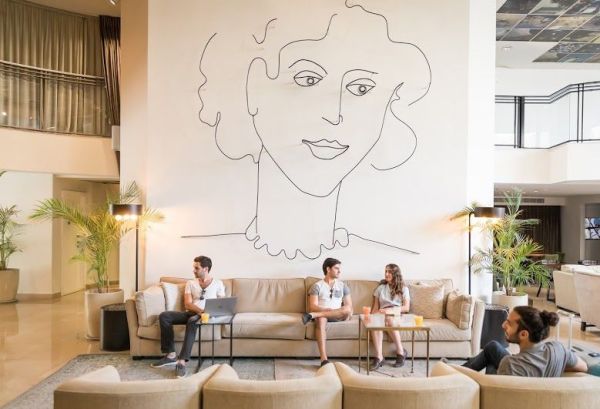 fun design at the Harmony Boutique hotel lobby in Jerusalem fun design at the Harmony Boutique hotel lobby in Jerusalem