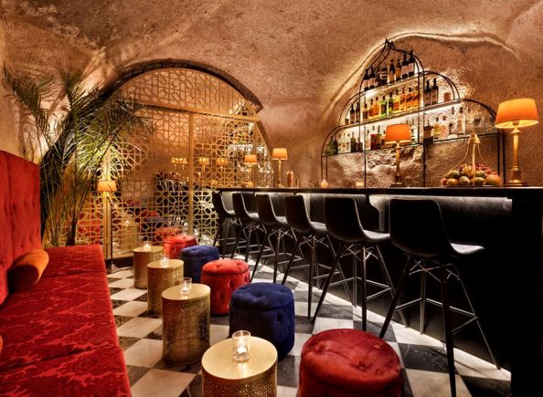 Cave Bar, a cool underground bar in the Villa Brown Hotel in Jerusalem Cave Bar, a cool underground bar in the Villa Brown Hotel in Jerusalem