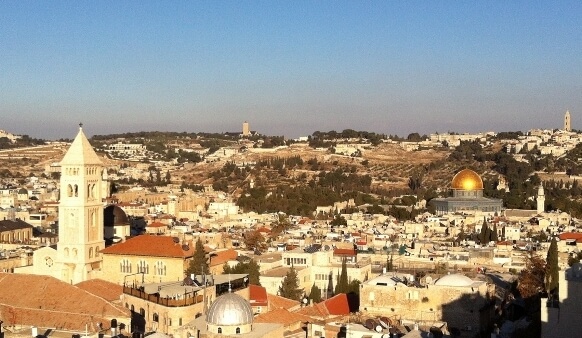 View of the Holy City of Jerusalem