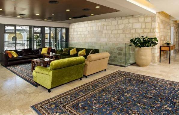 lobby at the Sephardic House hotel in the Old City Jerusalem lobby at the Sephardic House hotel in the Old City Jerusalem
