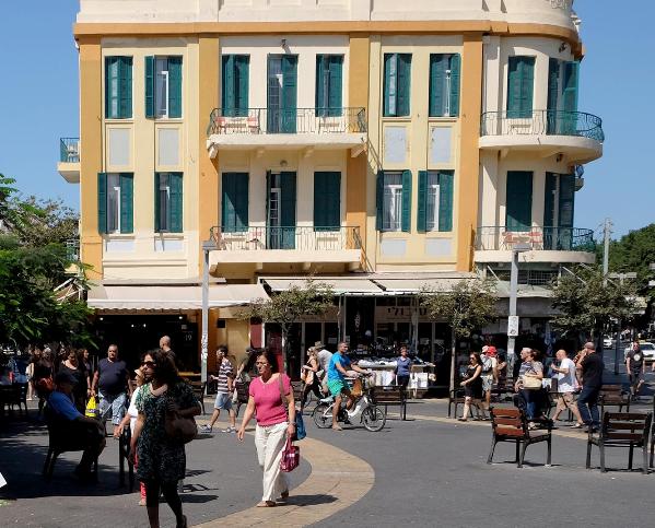 Tel Aviv Historic Building on Magen David Square on Allenby Street