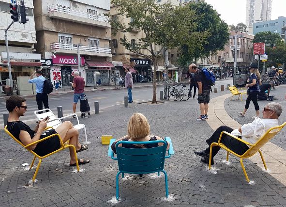 Magen David Square on Allenby Street in Tel Aviv