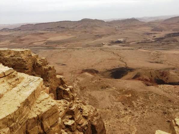 the Makhtesh Ramon Crater in the Negev Desert in Israel
