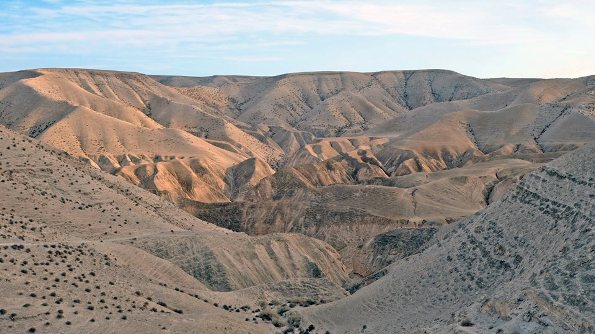 Scenic View of the Judean Desert in Israel