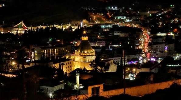 night view of the Annunciation Church in Nazareth Israel night view of the Annunciation Church in Nazareth Israel
