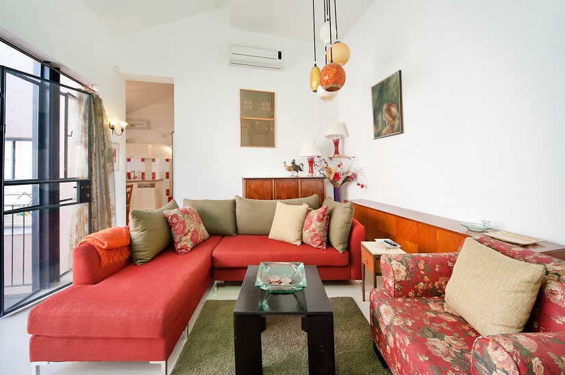 Charming Neve Tzedek 2BR vacation apartment - living room Charming Neve Tzedek 2BR vacation apartment - living room