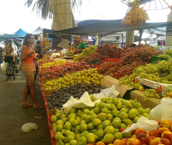 fruit stand at the shuk in Nazareth fruit stand at the shuk in Nazareth