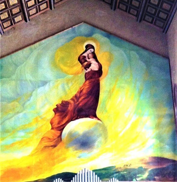 Painting of Mary and Baby Jesus at Visitation Church in Ein Karem Painting of Mary and Baby Jesus at Visitation Church in Ein Karem