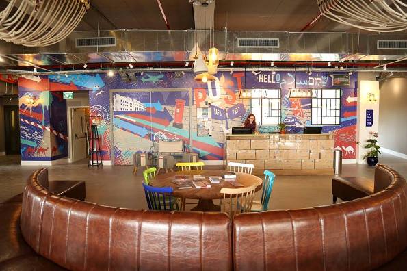 Post Hostel lobby in Jerusalem