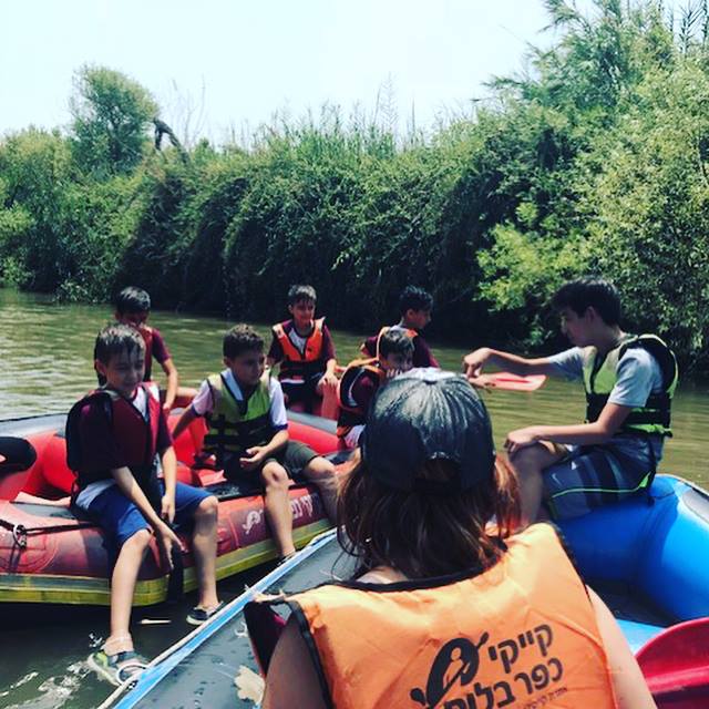 River rafting on one of the rivers in the upper Galilee of Israel