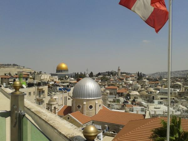 rooftop view from the Austrian Hospice in the old city of Jerusalem
