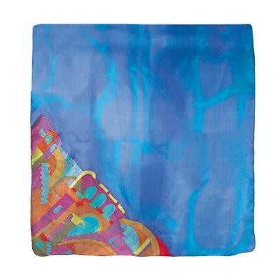 Israeli hand-painted silk scarves these themes from Jerusalem and Israel