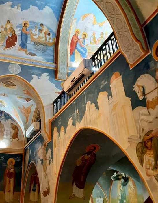 beatiful frescoes on the walls of St. Gabriel's church in Nazareth beatiful frescoes on the walls of St. Gabriel's church in Nazareth