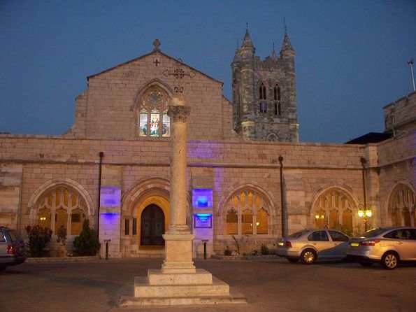 entrance to St. George's Cathedral guesthouse in Jerusalem