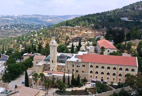 St. Johns Church where John the Baptist was born in Ein Karem in the hills of Jerusalem St. Johns Church where John the Baptist was born in Ein Karem in the hills of Jerusalem