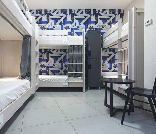 dorm room at the Stay Inn Hostel in Jerusalem