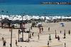 Playing Volleyball at Gordon Beach in Tel Aviv