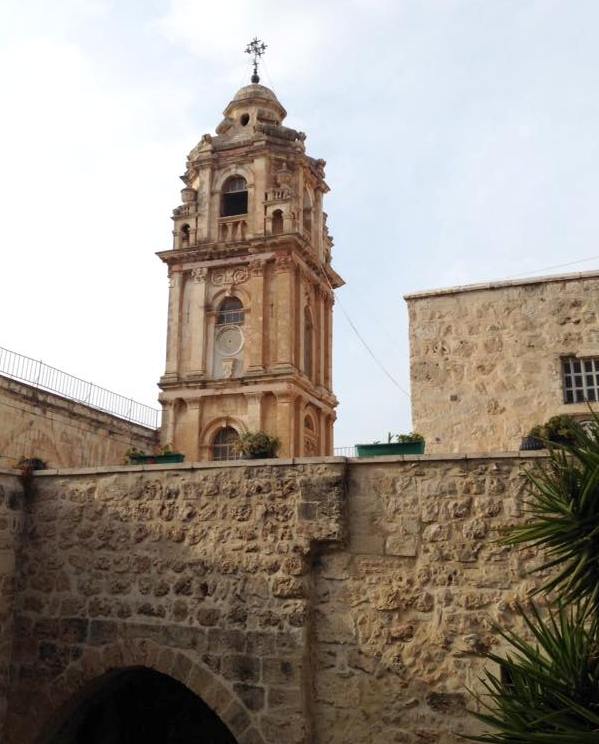 bell tower of the Church of the Cross in Jerusalem bell tower of the Church of the Cross in Jerusalem
