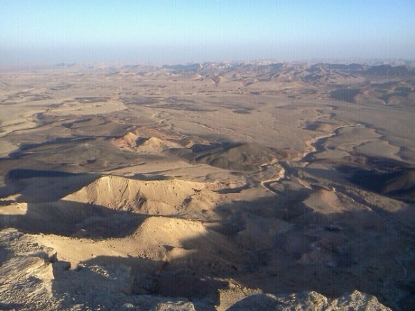 View from Makhtesh Ramon Crater in the Negev Israel Desert
