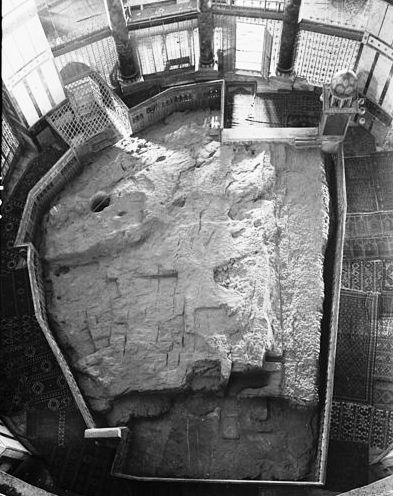 Wikmedia Commons photo of the Rock in the Dome of the Rock on the Temple Mount in Jerusalem Wikmedia Commons photo of the Rock in the Dome of the Rock on the Temple Mount in Jerusalem